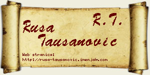 Rusa Taušanović vizit kartica